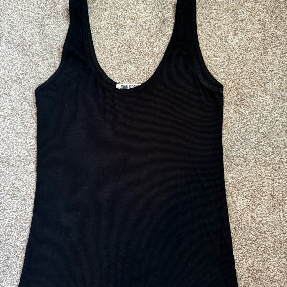 Joah Brown black Scoop Tank